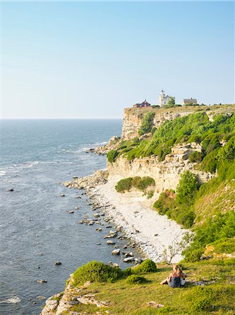 family mountain water - High angle view of coast Stock Photo - Premium Royalty-Free, Code: 6102-08278892