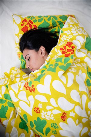 simsearch:6102-08001463,k - Woman sleeping in bed Stock Photo - Premium Royalty-Free, Code: 6102-08388157