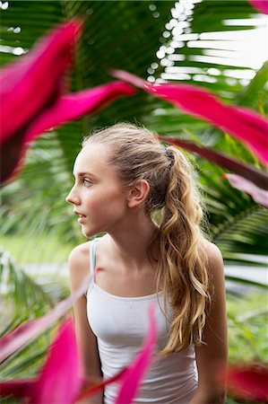 Young blond girl outdoors Stock Photo - Premium Royalty-Free, Code: 6102-08542381