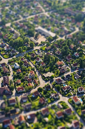 Aerial view of residential district Stock Photo - Premium Royalty-Free, Code: 6102-08558839