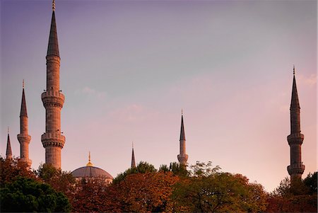 simsearch:640-06963127,k - Blue mosque at sunset Stock Photo - Premium Royalty-Free, Code: 6102-08559125