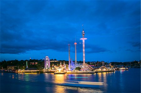 Amusement park in Djurgarden, Stockholm, Sweden Foto de stock - Sin royalties Premium, Código: 6102-08566885
