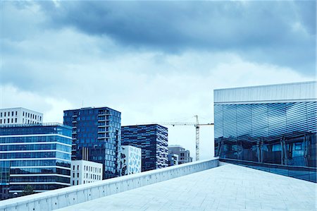 skyscraper rooftop - Modern skyscrapers Stock Photo - Premium Royalty-Free, Code: 6102-08642054