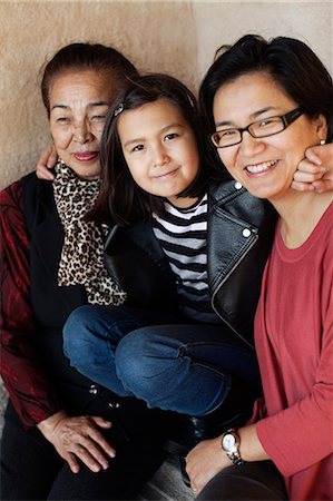 stockholm city hall - Girl embracing her mother and grandmother Stock Photo - Premium Royalty-Free, Code: 6102-08746167