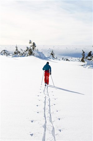 simsearch:6102-08063071,k - Man skiing, Dalarna, Sweden Foto de stock - Sin royalties Premium, Código: 6102-08760707