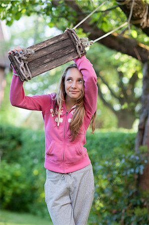 simsearch:6102-07768547,k - Girl with swing on tree, Stockholm, Sweden Stock Photo - Premium Royalty-Free, Code: 6102-08761317