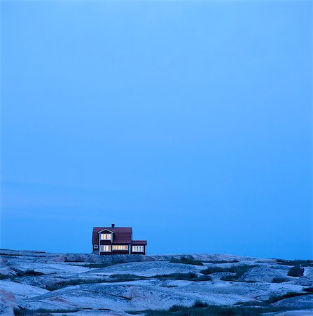 desert night - Lone house at night. Photographie de stock - Premium Libres de Droits, Code: 6102-08768669