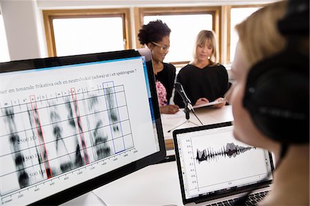 scientist laptop - Audio engineers at work Stock Photo - Premium Royalty-Free, Code: 6102-08726995