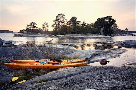 simsearch:6102-08542446,k - kayaks in the archipelago Stock Photo - Premium Royalty-Free, Code: 6102-08858774