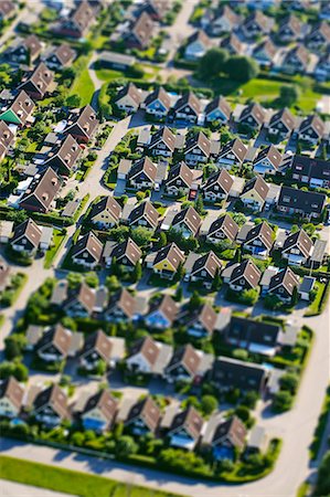 street high angle view - Aerial view of residential district Stock Photo - Premium Royalty-Free, Code: 6102-08800449