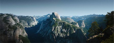 View of mountains Photographie de stock - Premium Libres de Droits, Code: 6102-08942262