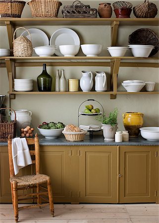escandinavia - Rustic kitchen Foto de stock - Sin royalties Premium, Código: 6102-08951515