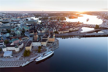 Aerial view of Riddarholmen, Stockholm, Sweden Stock Photo - Premium Royalty-Free, Code: 6102-08951743