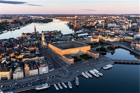 Aerial view of Stockholm old town, Sweden Stock Photo - Premium Royalty-Free, Code: 6102-08951749