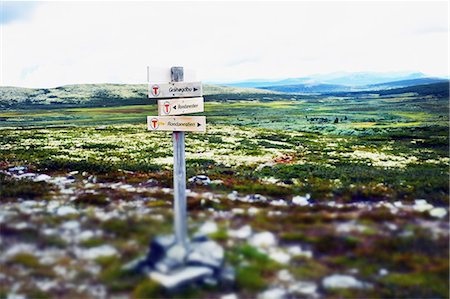 rondane national park - Hiking sign Photographie de stock - Premium Libres de Droits, Code: 6102-08951730