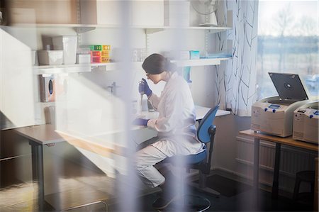 simsearch:6102-07158206,k - Technician doing research in laboratory Stock Photo - Premium Royalty-Free, Code: 6102-08951889