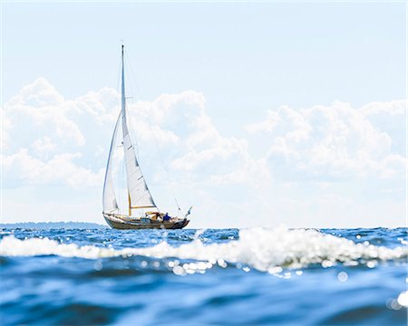Sailing boat at sea Stock Photo - Premium Royalty-Free, Code: 6102-08995666