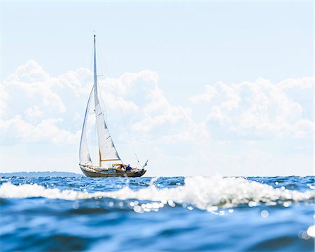 sailboats water nobody - Sailing boat at sea Stock Photo - Premium Royalty-Free, Code: 6102-08995666