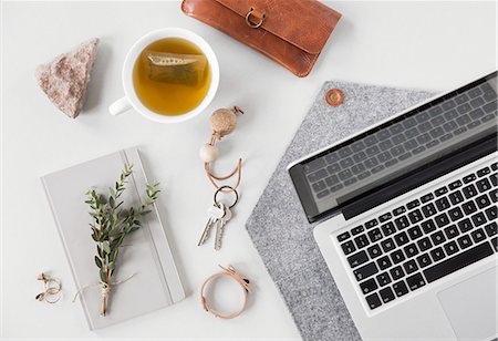 rocks and nobody - Laptop and office supplies Stock Photo - Premium Royalty-Free, Code: 6102-08996657