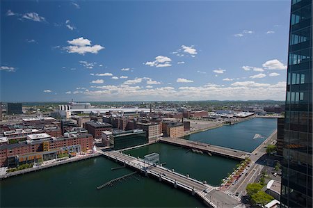 simsearch:6105-05395963,k - High angle view of a city, Boston, Massachusetts, USA Foto de stock - Sin royalties Premium, Código: 6105-05395929