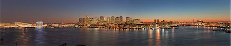 panorama night - Buildings at the waterfront, Boston, Massachusetts, USA Stock Photo - Premium Royalty-Free, Code: 6105-05396799