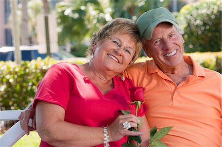 fashion for 70 year old woman - Portrait of a couple smiling Stock Photo - Premium Royalty-Free, Code: 6105-05397112