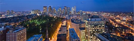 simsearch:6105-05953775,k - Panorama of Boston as viewed from Boylston Street, Boston, Massachusetts, USA Stock Photo - Premium Royalty-Free, Code: 6105-05953777