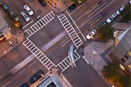 Vue grand angle d'intersection de Berkeley Street et St. James Avenue, Back Bay, Boston, Massachusetts, USA Photographie de stock - Premium Libres de Droits, Code: 6105-05953775