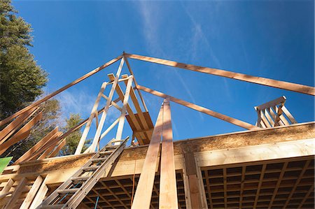 dover (new hampshire) - Roof rafters on home under construction Stockbilder - Premium RF Lizenzfrei, Bildnummer: 6105-06702851