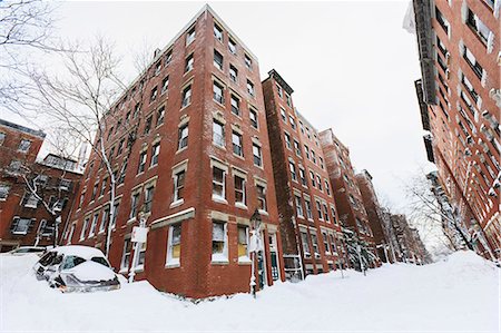 simsearch:6105-05396927,k - Buildings in a city after blizzard in Boston, Suffolk County, Massachusetts, USA Stockbilder - Premium RF Lizenzfrei, Bildnummer: 6105-07521330