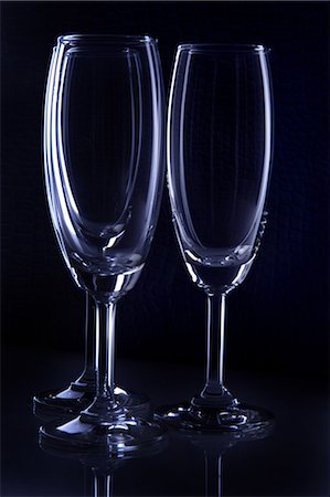 stemware - Close-up of empty wine glasses Stock Photo - Premium Royalty-Free, Code: 6107-06117551