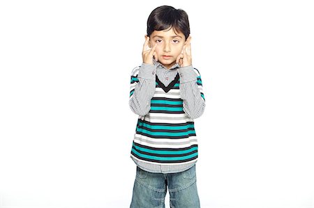 simsearch:6107-06117685,k - Portrait of little boy Foto de stock - Sin royalties Premium, Código: 6107-06117684