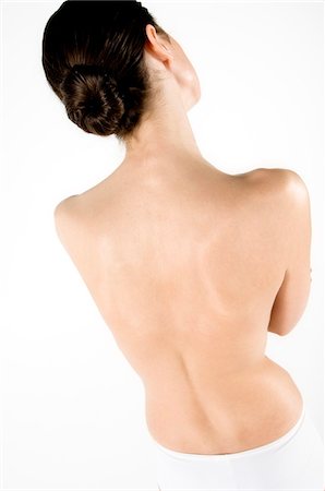 Naked woman with panties, view from the back (studio) Foto de stock - Sin royalties Premium, Código: 6108-05855907