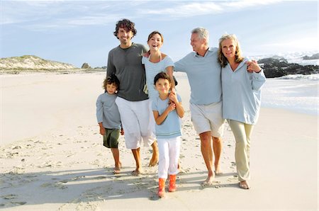 emotional grandparent - Family on the beach Stock Photo - Premium Royalty-Free, Code: 6108-05858241