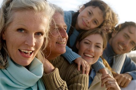 family generations portrait - Family on the beach Stock Photo - Premium Royalty-Free, Code: 6108-05858263