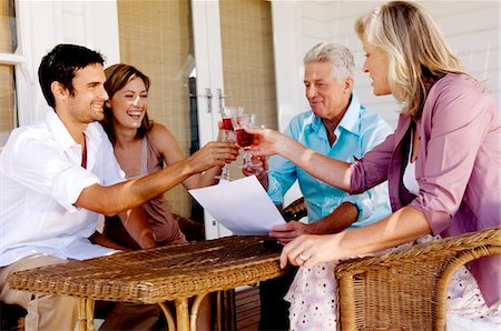 family wine - Family at home Stock Photo - Premium Royalty-Free, Code: 6108-05858238