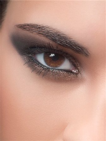 eye makeup - Close-up of woman's eye Foto de stock - Sin royalties Premium, Código: 6108-05869395