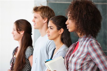 simsearch:6108-05871320,k - Close-up of university students standing together Stock Photo - Premium Royalty-Free, Code: 6108-05871338