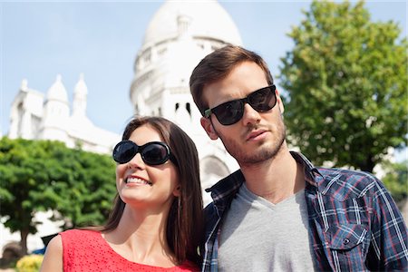 Close-up of a couple, Montmartre, Paris, Ile-de-France, France Stock Photo - Premium Royalty-Free, Code: 6108-05873259