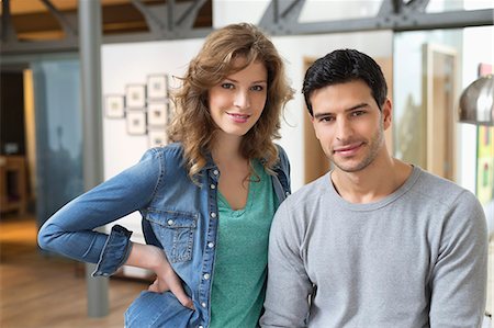 female tshirt - Portrait of a couple smiling Stock Photo - Premium Royalty-Free, Code: 6108-06166502