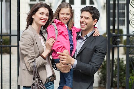 Portrait of a happy family Foto de stock - Sin royalties Premium, Código: 6108-06166843