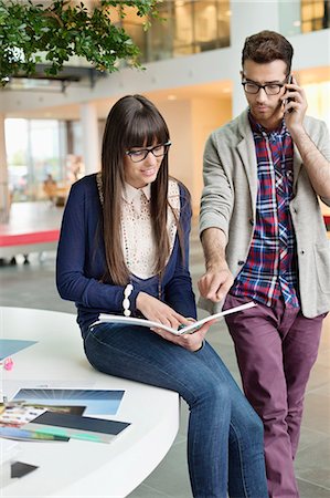 small business office collaboration - Architects working in an office Stock Photo - Premium Royalty-Free, Code: 6108-06168152