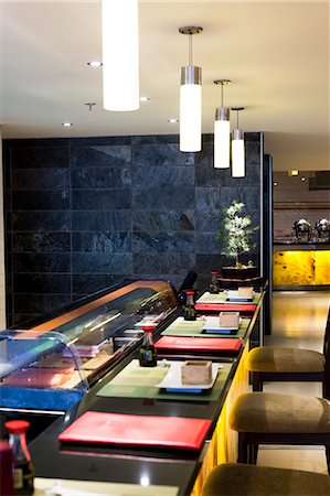 Empty food counter at a hotel Foto de stock - Sin royalties Premium, Código: 6108-06906728