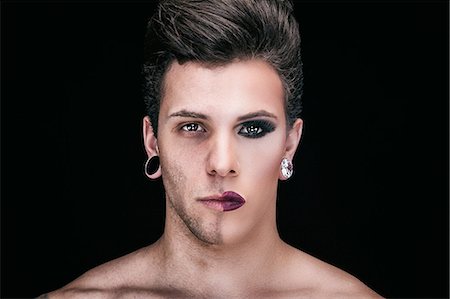 face makeup - Portrait of a Drag Queen Stock Photo - Premium Royalty-Free, Code: 6108-08637368