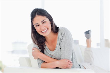 Portrait of a laughing young woman Stock Photo - Premium Royalty-Free, Code: 6109-06194807
