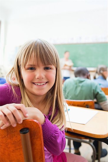 Little girl not following the class Stock Photo - Premium Royalty-Free, Image code: 6109-06196428