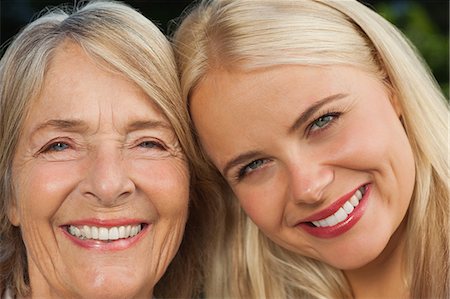 Mother and adult daughter close up portrait Stock Photo - Premium Royalty-Free, Code: 6109-06684921