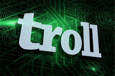simsearch:6109-07601634,k - Troll against green and black circuit board Stock Photo - Premium Royalty-Free, Code: 6109-07601605