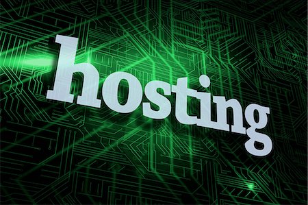 simsearch:6109-07601634,k - Hosting against green and black circuit board Stock Photo - Premium Royalty-Free, Code: 6109-07601623