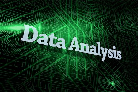 simsearch:6109-07601634,k - Data analysis against green and black circuit board Stock Photo - Premium Royalty-Free, Code: 6109-07601620